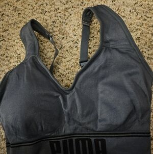 Dark Grey Puma Sports Bra
